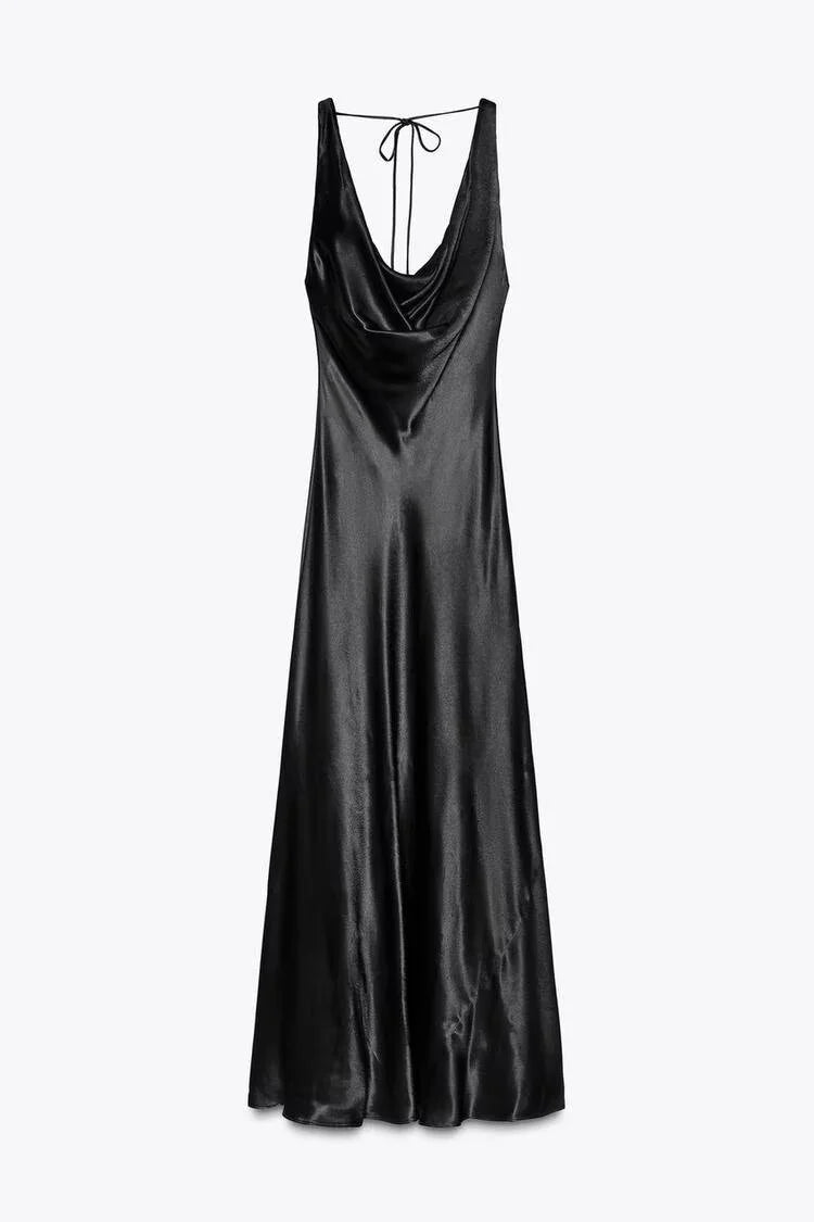 Casual Ruffled Sleeveless Fitted Midi Dress