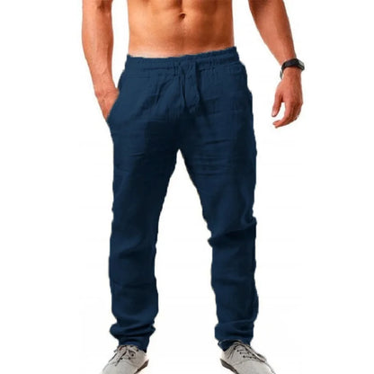 Linen and cotton trousers
