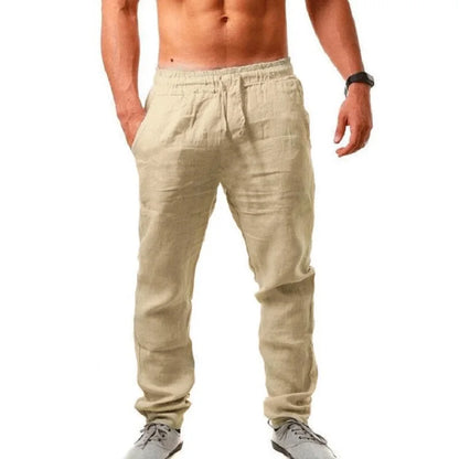 Linen and cotton trousers