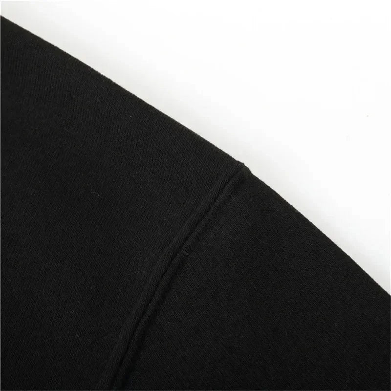 Short-sleeved crew-neck cotton T-shirt