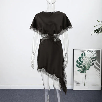 Sexy lace patchwork dress