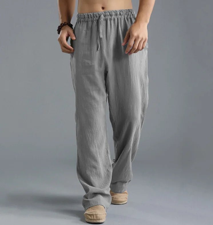 Pants casual Cotton and linen