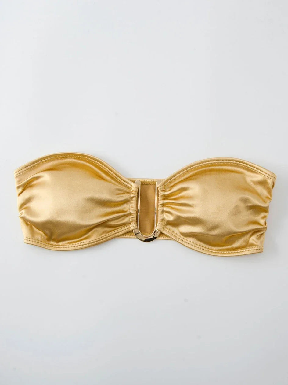Bikini sin tirantes sexy vacacione