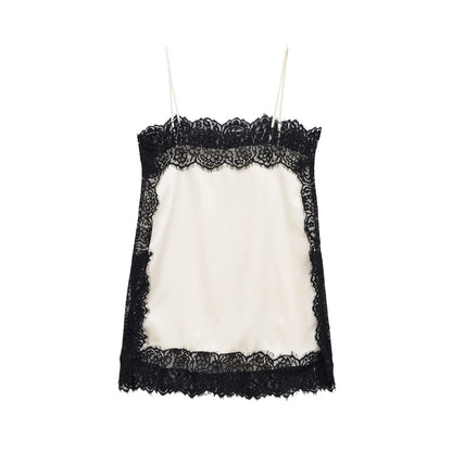 Sexy lace-textured satin tops