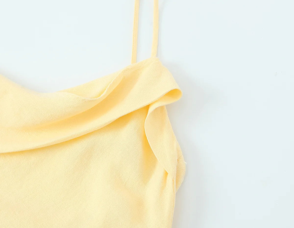 Asymmetrical backless strappy bodycon dress