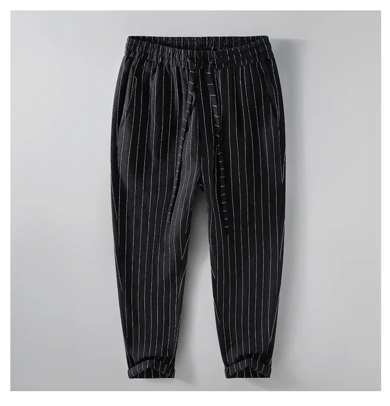 Breathable Linen and Cotton Casual Style Pants