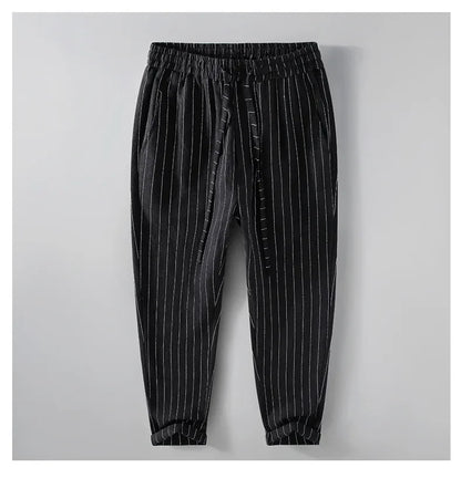 Breathable Linen and Cotton Casual Style Pants