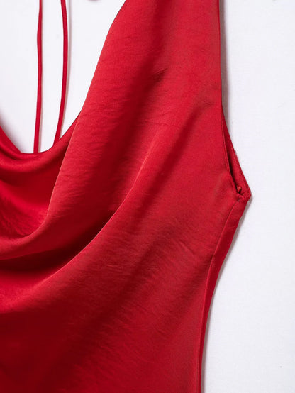 vestido con volantes Casual ajustado sin mangas Midi