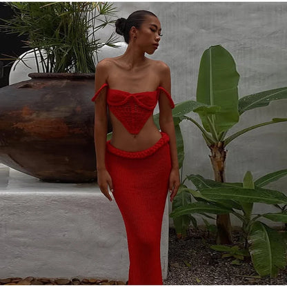 Informal two-piece knit set