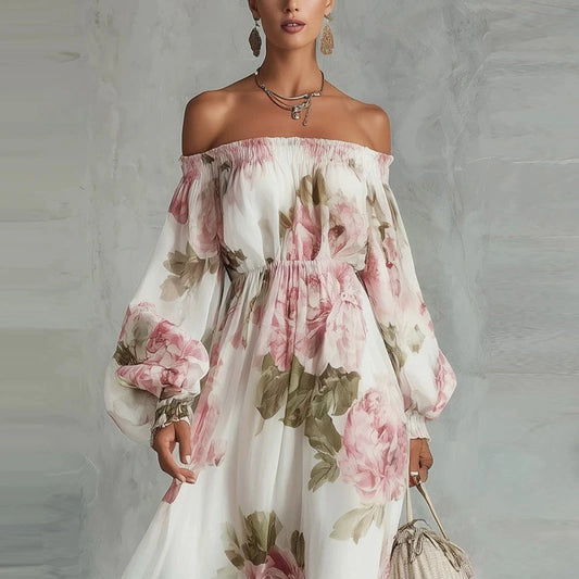 Vestido largo floral verano