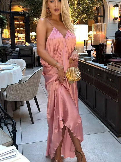 Elegant long cocktail dress