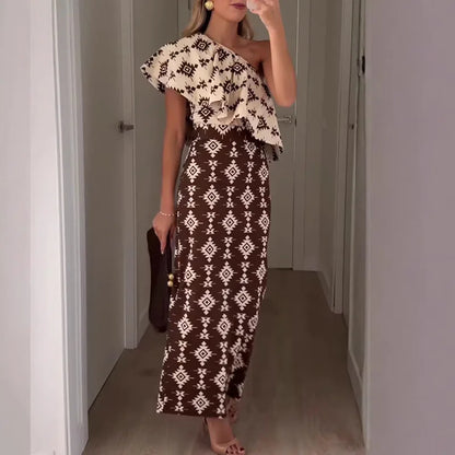 Vestido elegante dos colores extravagante