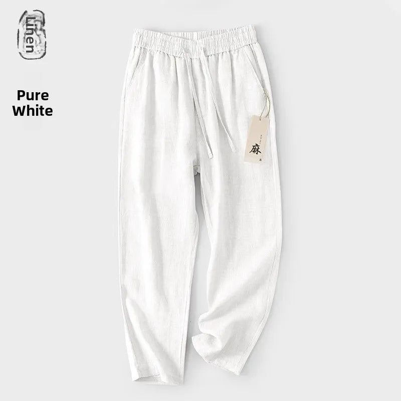 Chino-Style Linen Pants