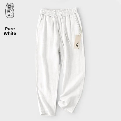 Chino-Style Linen Pants