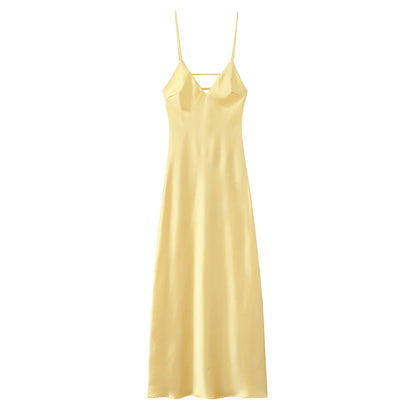 Elegant sexy satin dress