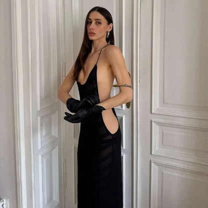 Vestido elegante espalda descubierta sexy