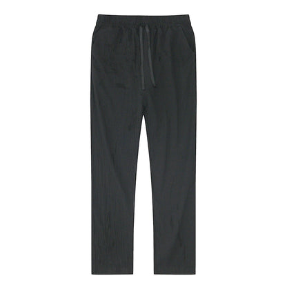 Solid color linen and cotton trousers