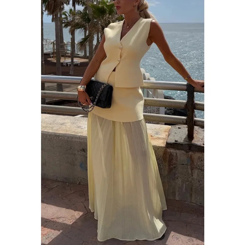 Two-piece summer vacation set