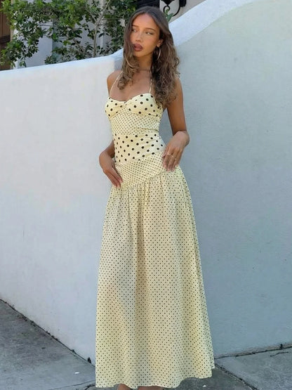 Vestido dulzura elegante lunares