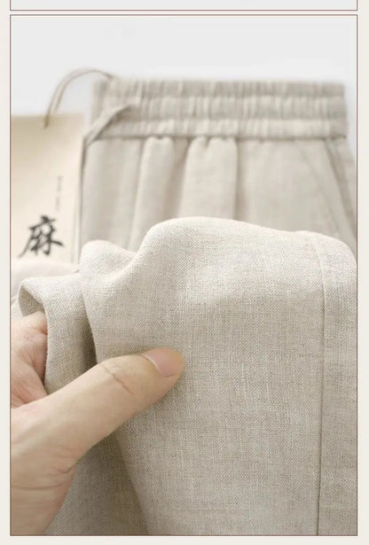 Chino-Style Linen Pants