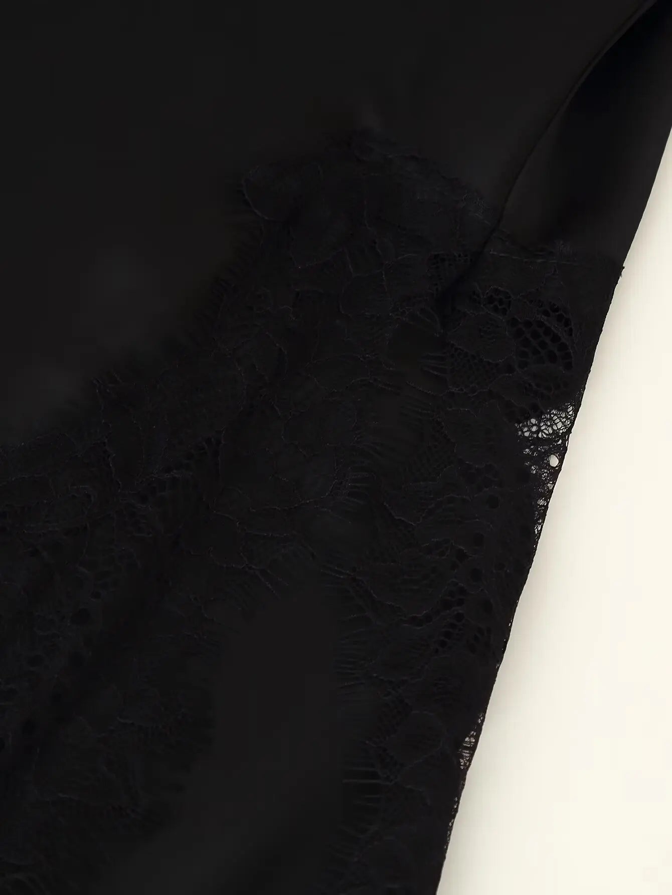 Lace panel slip dress