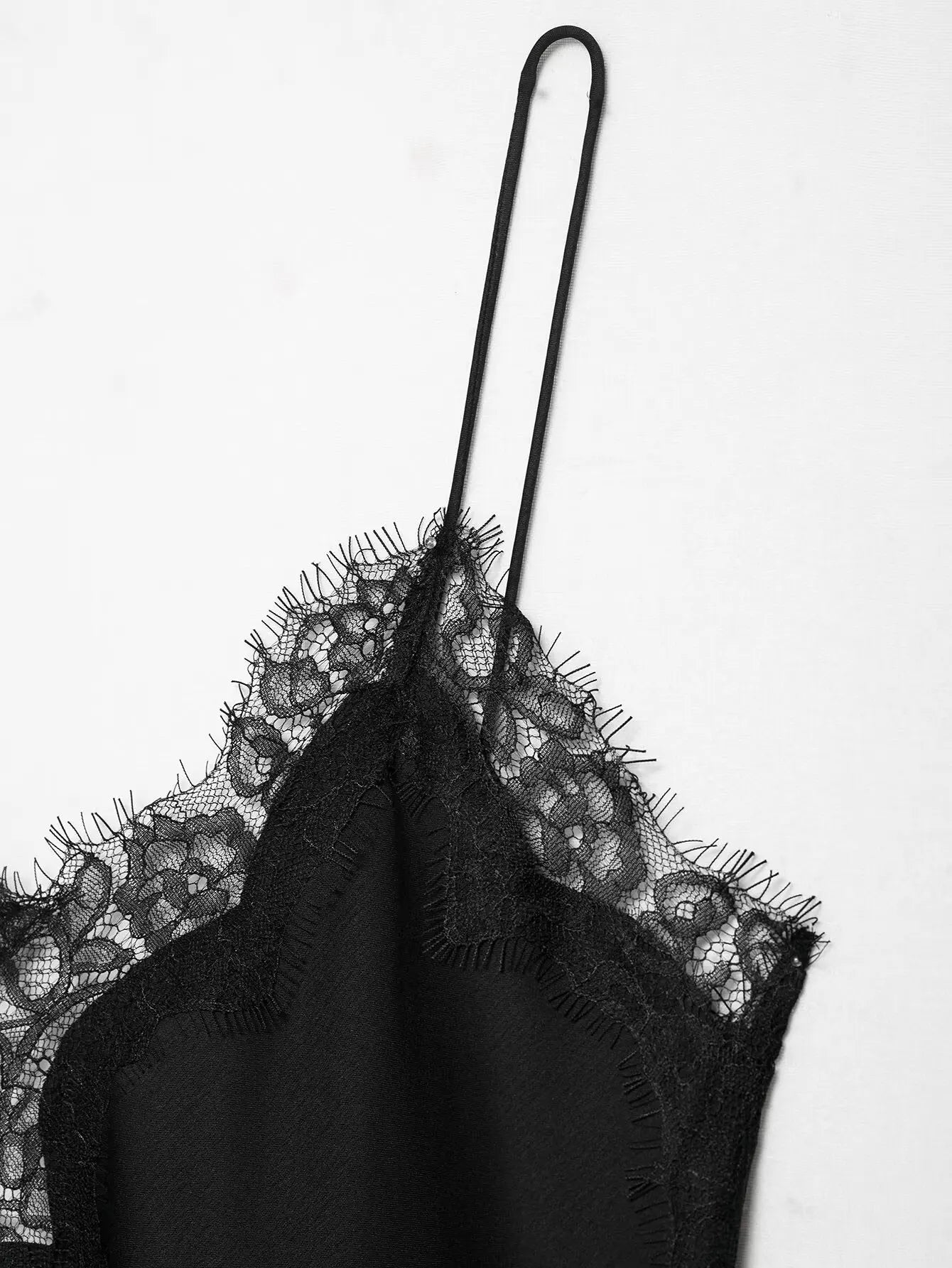 Lace-paneled camisole tops
