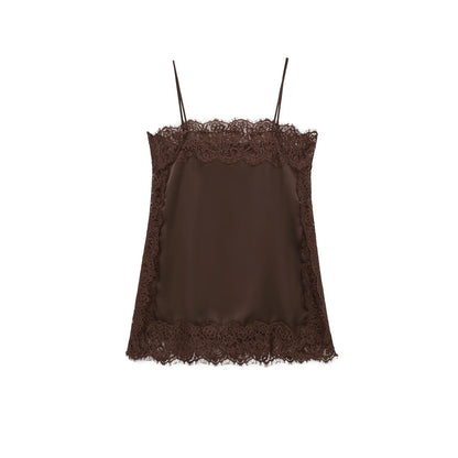 Sexy lace-textured satin tops