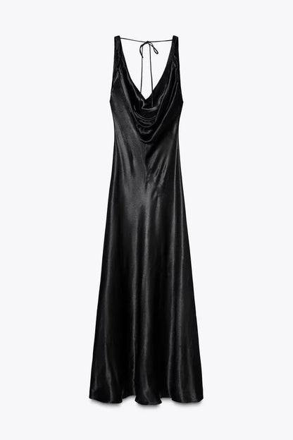 vestido con volantes Casual ajustado sin mangas Midi