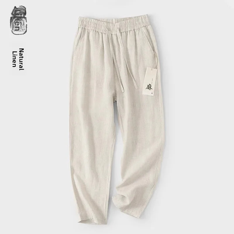 Chino-Style Linen Pants