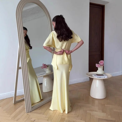 Conjuntos de 2 piezas de falda para mujer, traje de fiesta