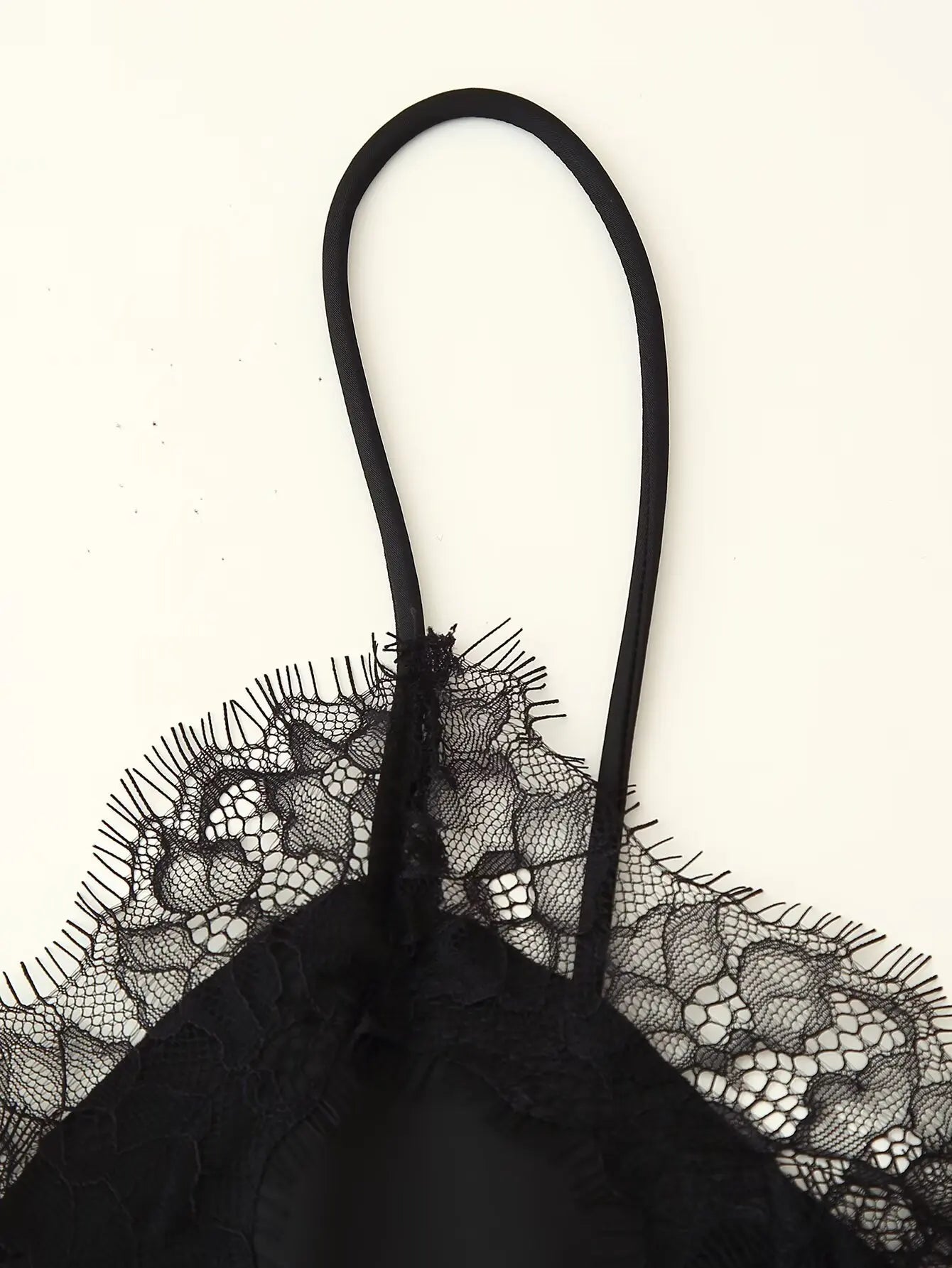 Lace panel slip dress