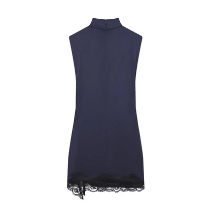 vestido de satén, espalda cremallera dobladillo