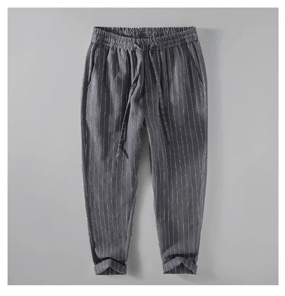 Breathable Linen and Cotton Casual Style Pants