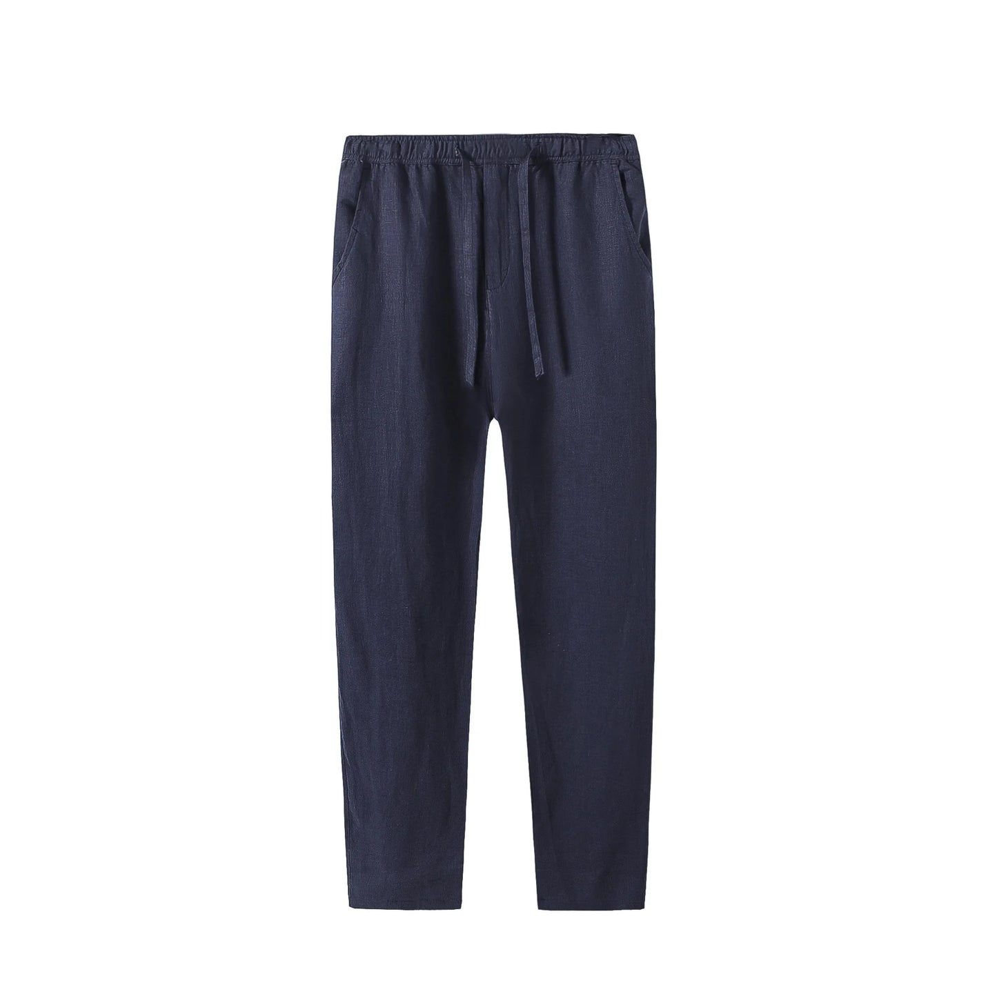 Ankle-length casual linen pants