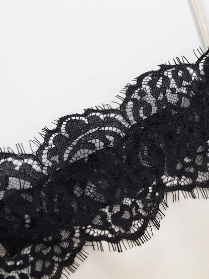 Sexy lace-textured satin tops