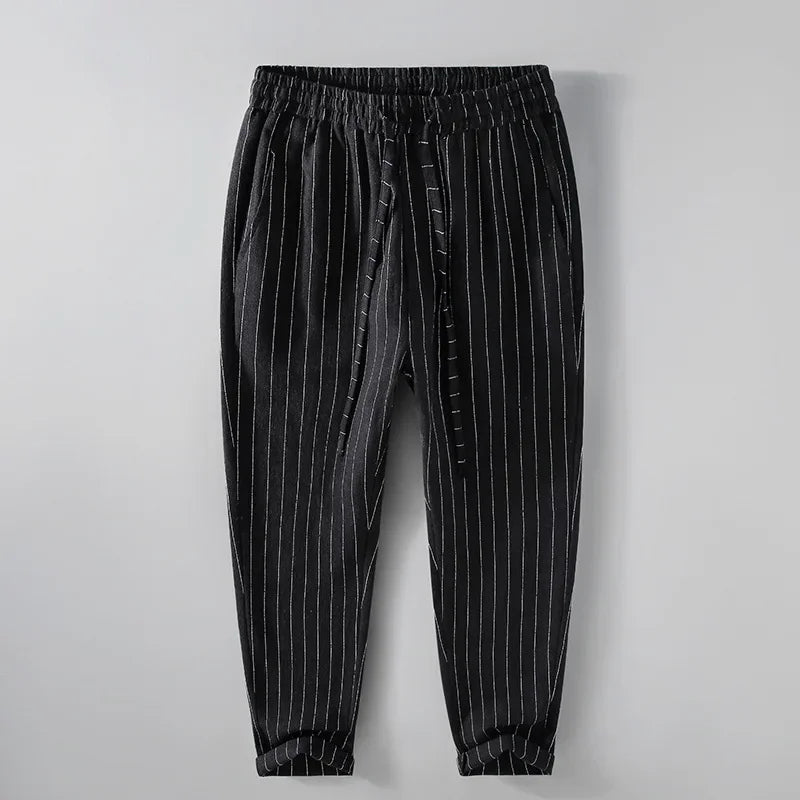 Breathable Linen and Cotton Casual Style Pants