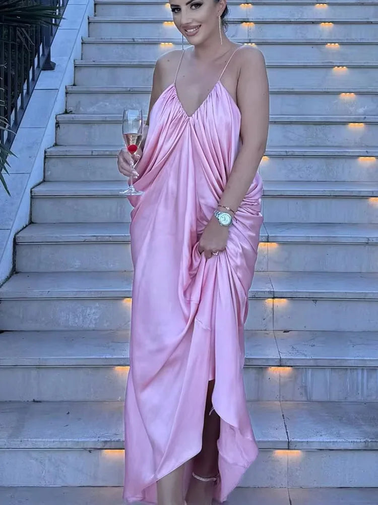 Elegant long cocktail dress