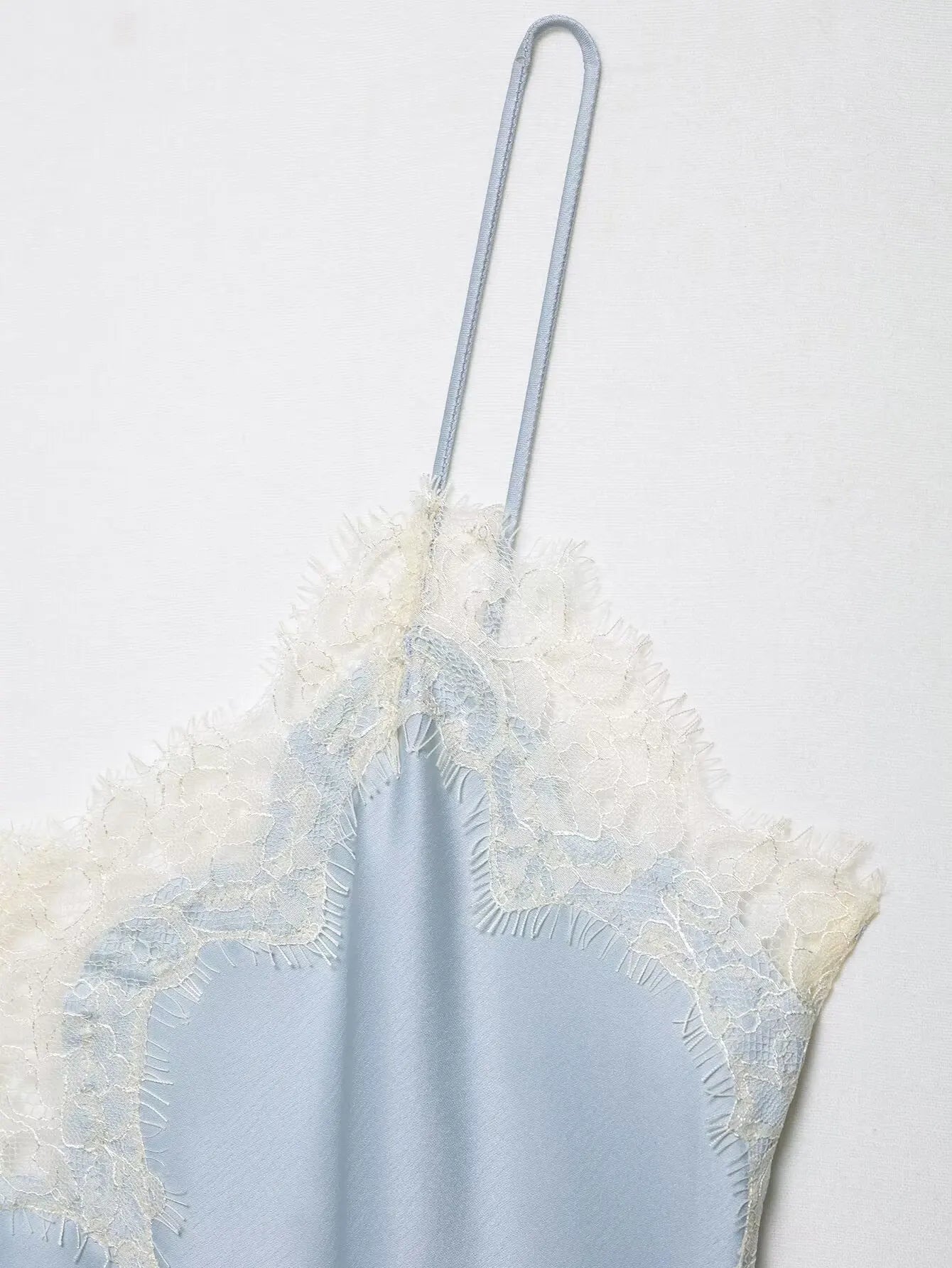 Lace-paneled camisole tops