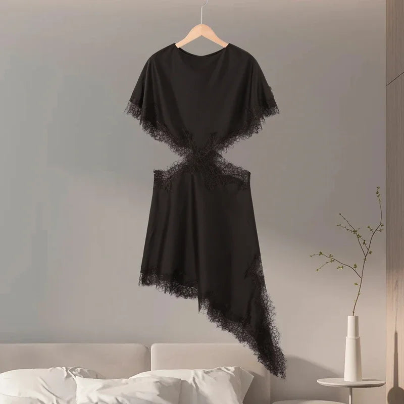 Sexy lace patchwork dress