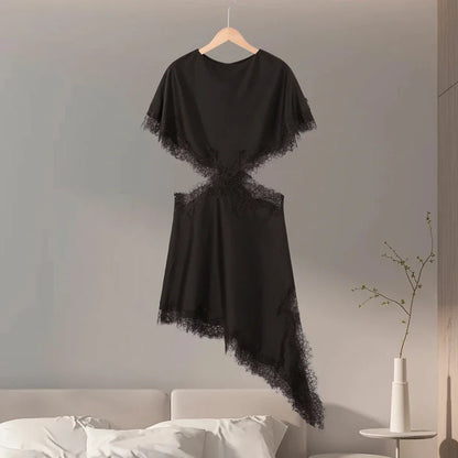 Sexy lace patchwork dress