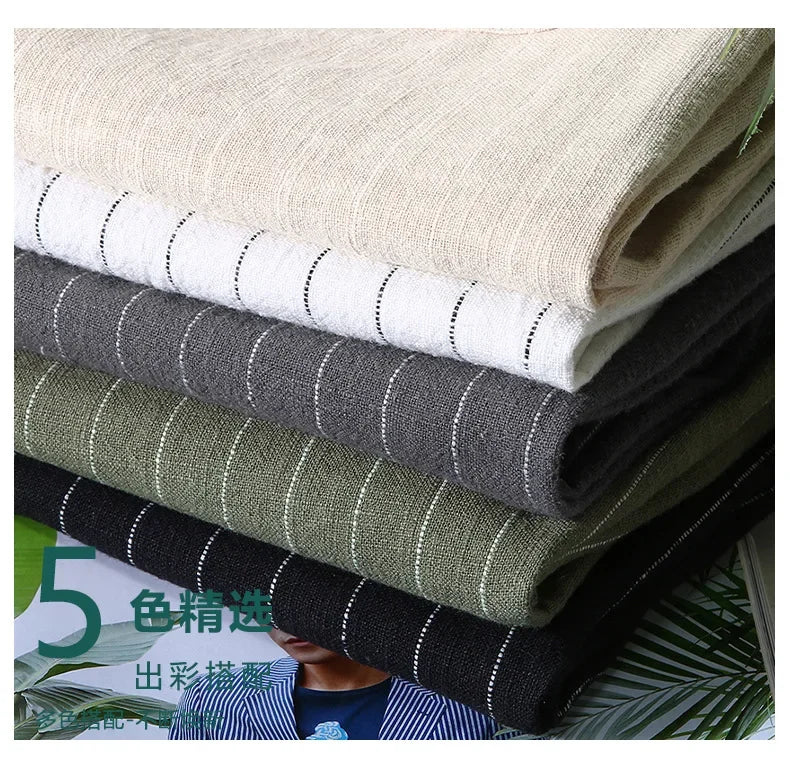 Breathable Linen and Cotton Casual Style Pants
