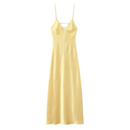 Elegant sexy satin dress