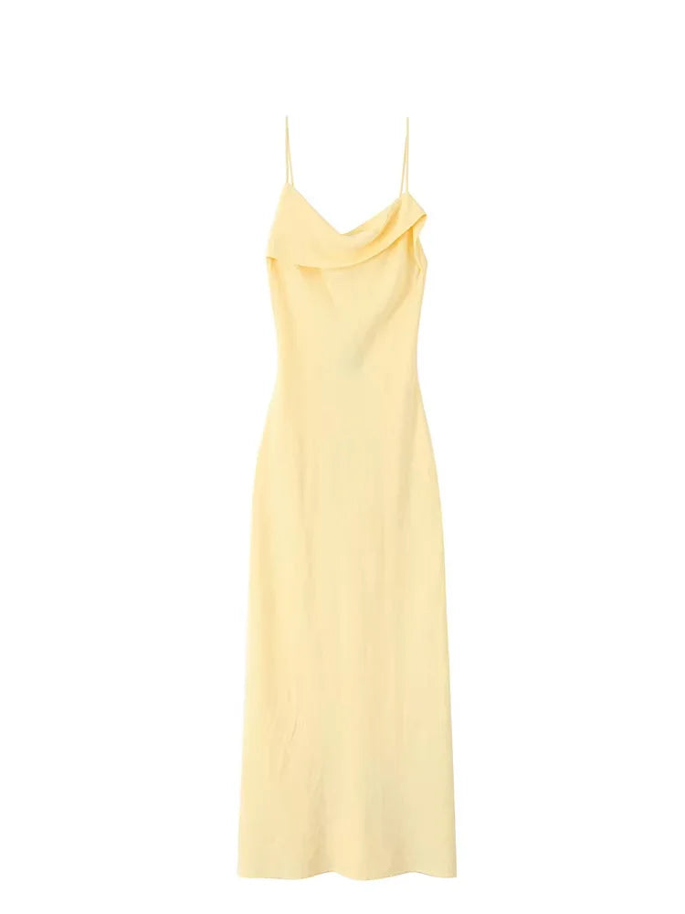 Asymmetrical backless strappy bodycon dress