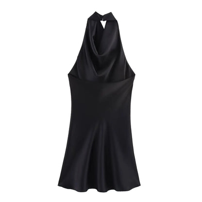 satin textured dress