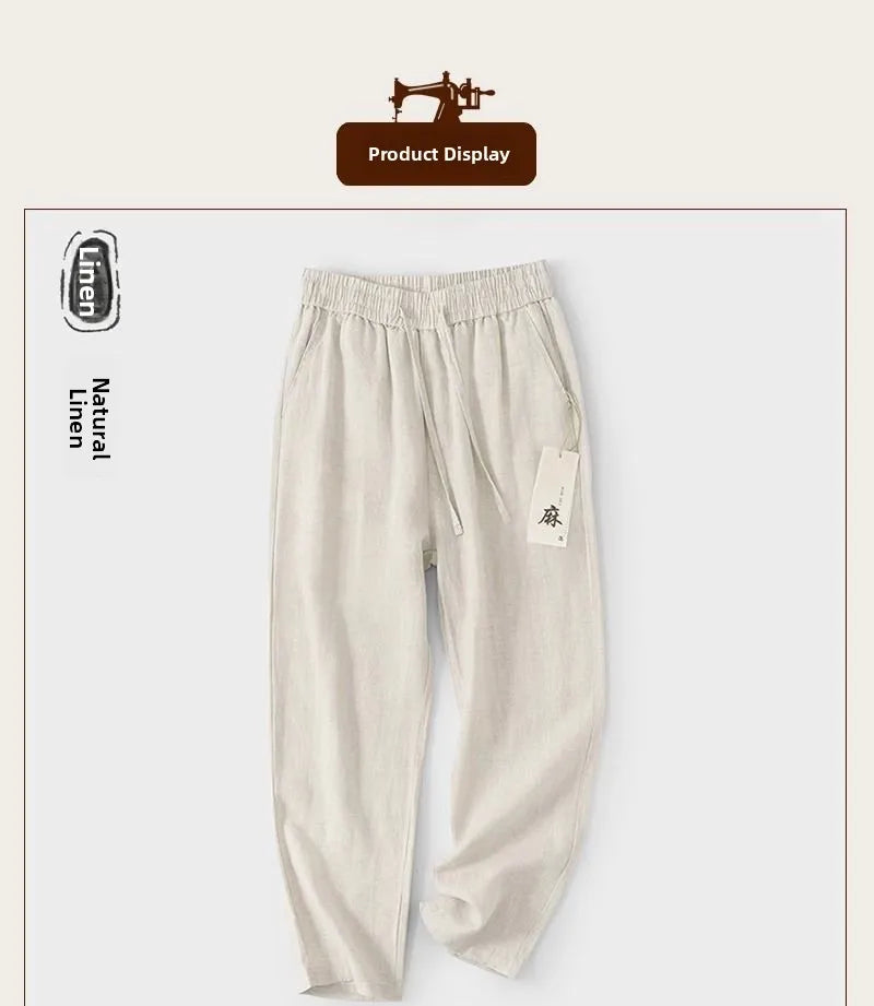 Chino-Style Linen Pants