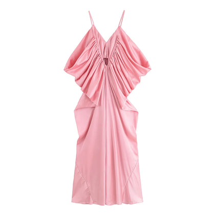 Elegant long cocktail dress