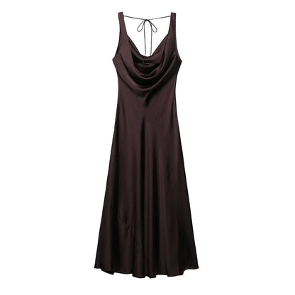 vestido con volantes Casual ajustado sin mangas Midi
