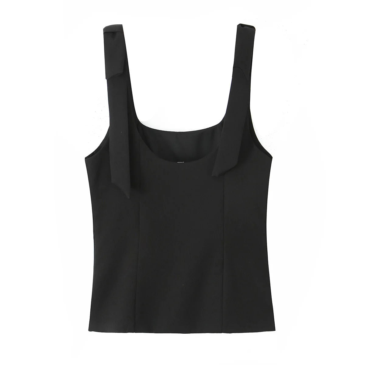 Tops verano Sexy sin mangas arco cuello cuadrado
