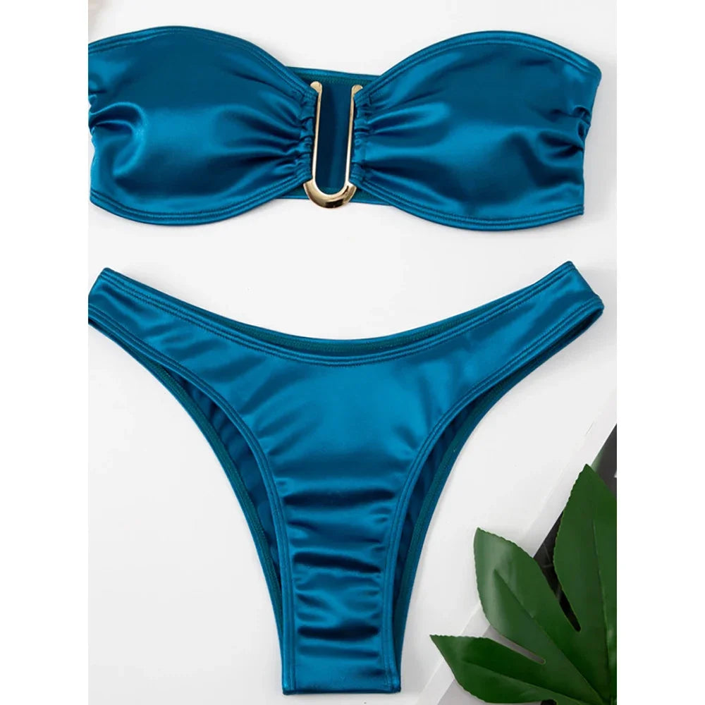 Bikini sin tirantes sexy vacacione