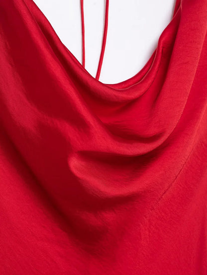 vestido con volantes Casual ajustado sin mangas Midi